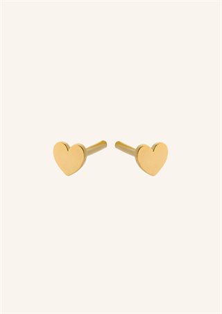 Pernille Corydon - Mini Heart Earsticks - Guld - 4,5 mm